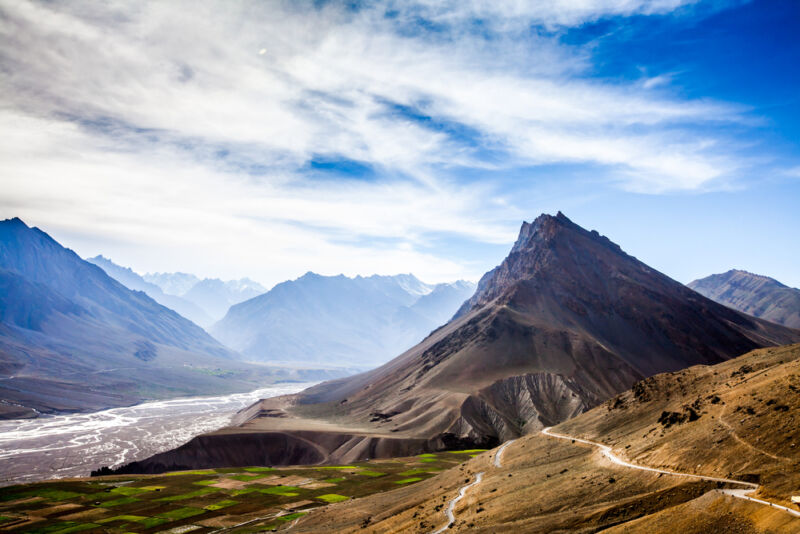 Mountains view on Spiti Valley